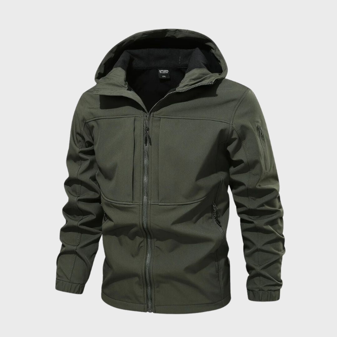 Herren Wasserdichte Softshell-Jacke für Alltag in Olivgrün