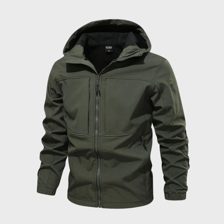 Herren Wasserdichte Softshell-Jacke für Alltag in Olivgrün