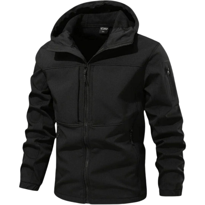 Herren Wasserdichte Softshell-Jacke für Alltag in Schwarz