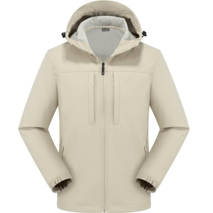 Herren Wasserdichte Softshelljacke für Alltag und Abenteuer in Beige