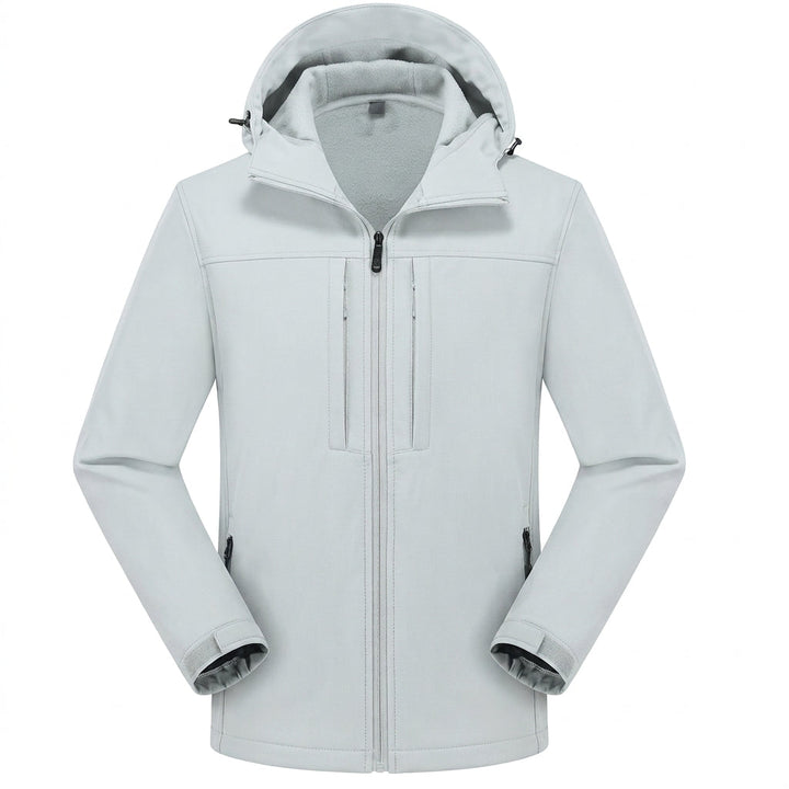 Herren Wasserdichte Softshelljacke für Alltag und Abenteuer in Hellgrau