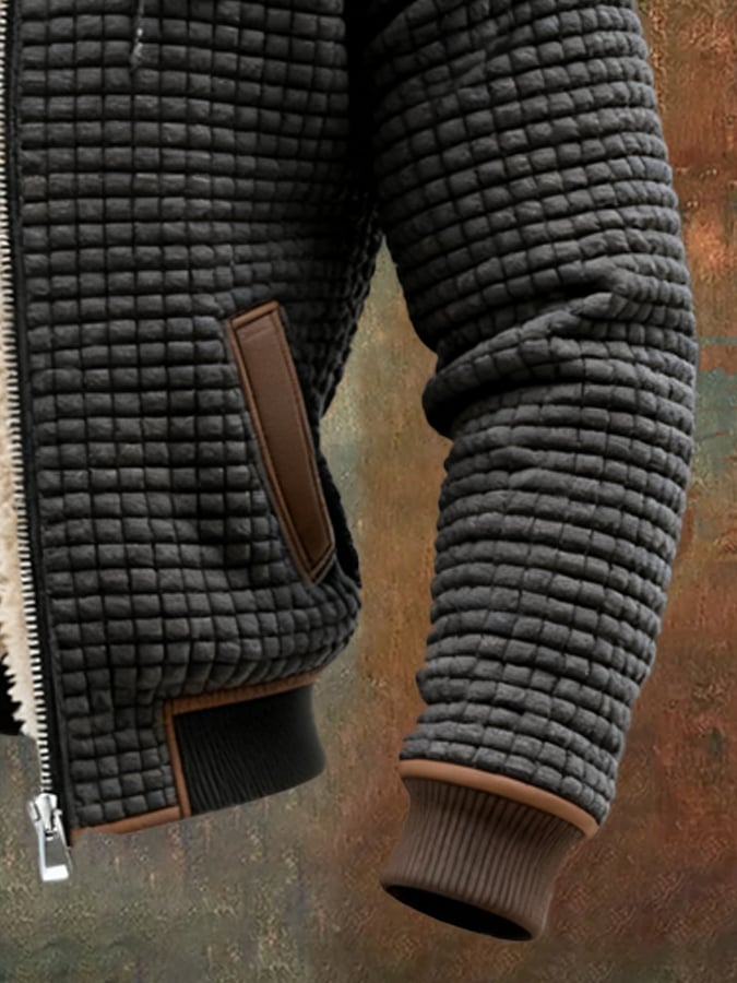 Herren Winddichte Steppjacke für den Herbst (8)