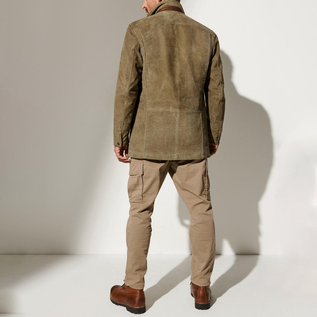 Herren Winterjacke aus Wildleder, Vintage-Stil (3)