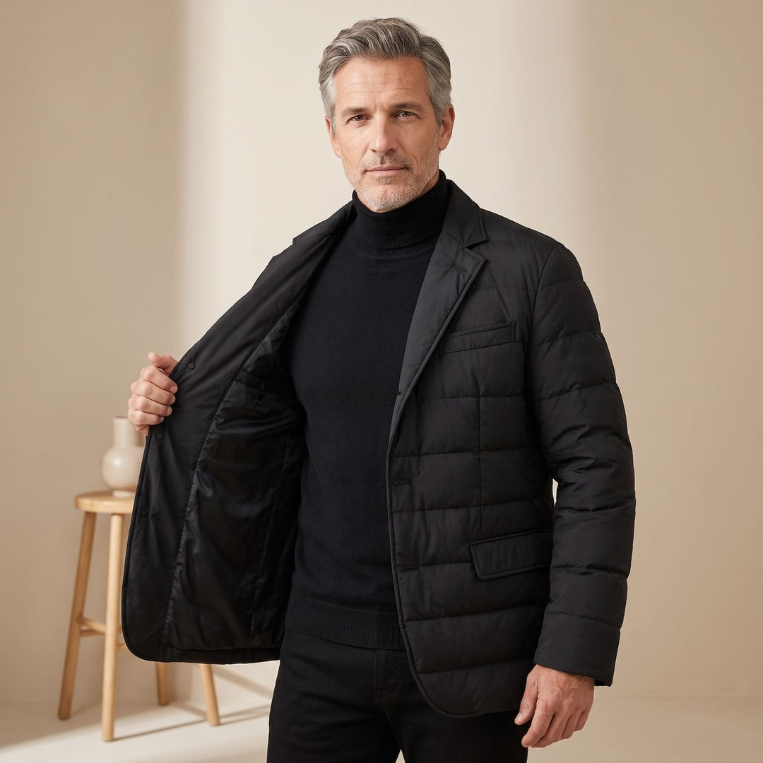 Herren Winterjacke mit Daunenfüllung im Blazer-Stil (6)