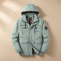 Elias | Herren Winterjacke mit verstellbarer Kapuze und Windschutz