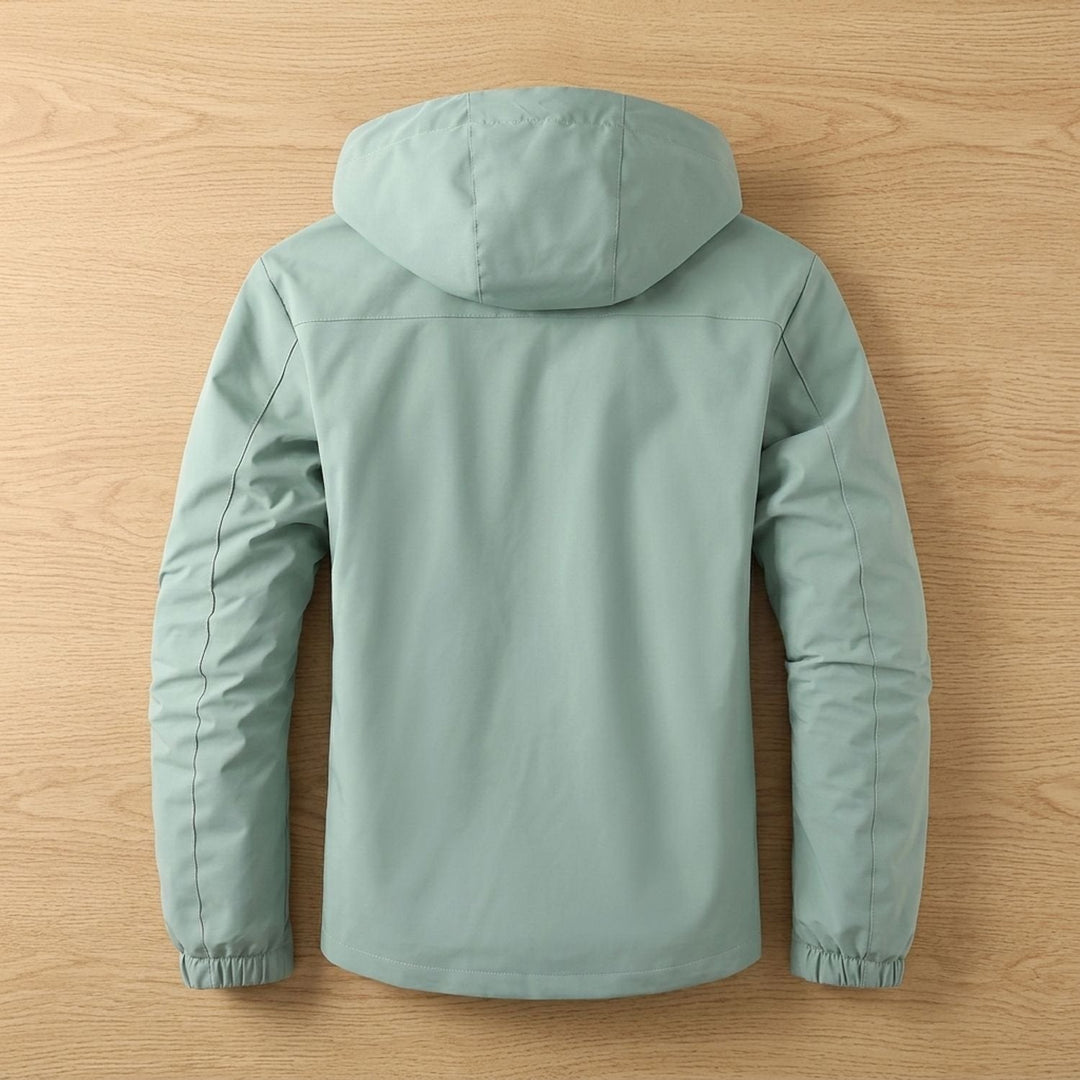 Herren Winterjacke mit verstellbarer Kapuze und Windschutz (3)