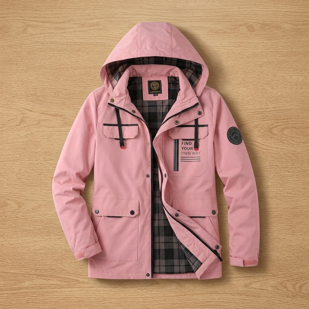 Herren Winterjacke mit verstellbarer Kapuze und Windschutz (9)