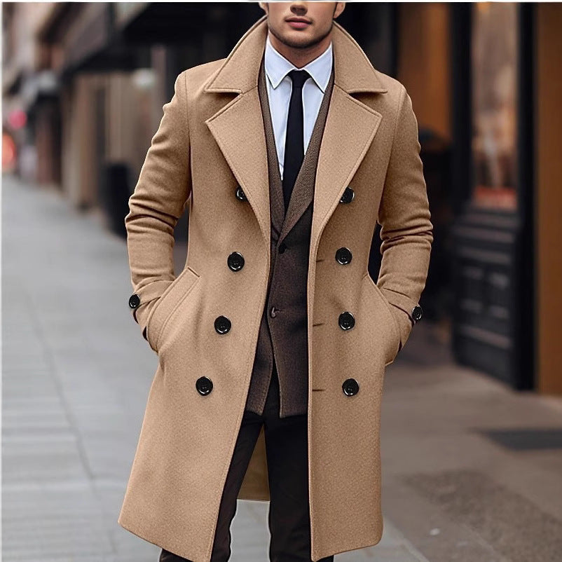 Herren Winterjacke mit Zweireiher-Front