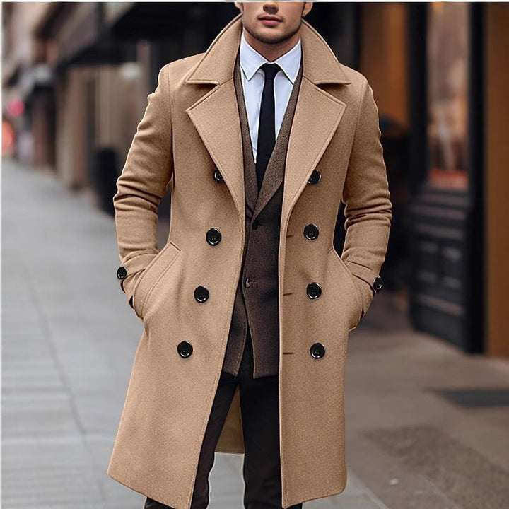 Herren Winterjacke mit Zweireiher-Front