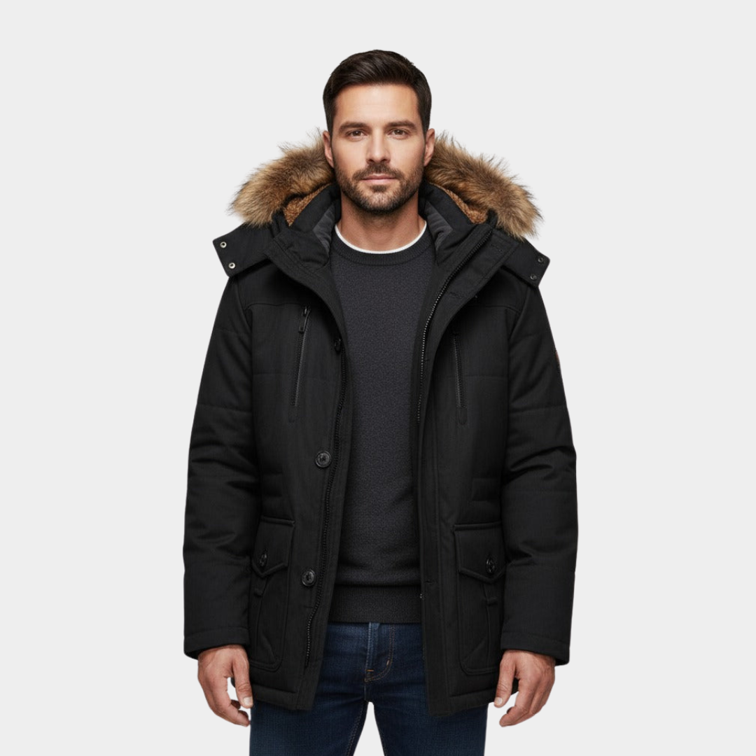 Herren Winterjacke Relaxed-Fit mit Kapuze (10)