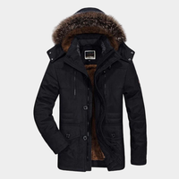Theo | Herren Winterjacke Relaxed-Fit mit Kapuze