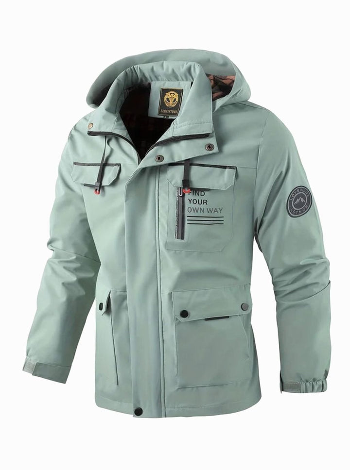 Herren Winterjacke wasserdicht mit Isolierung für kalte Tage in Hellgrün
