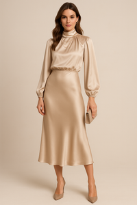Mila | High Waist Midi Dress weddingguest