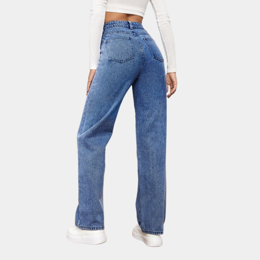 High-Waist Straight-Leg Jeans Jeans (2)