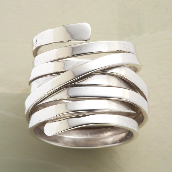 Eleganter Vintage Silberfarbener Ring