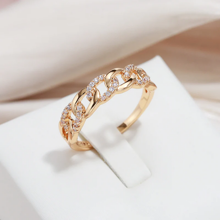 Schicker Goldfarbener Gliederring