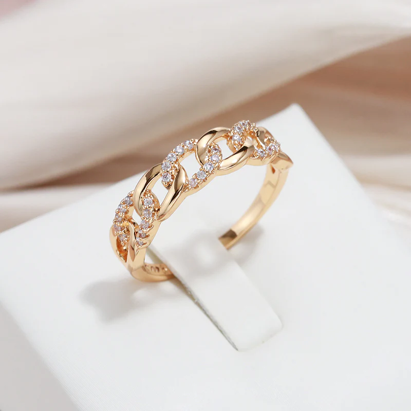 Schicker Goldfarbener Gliederring