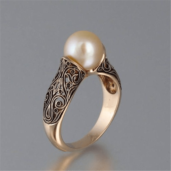 Bague en or Perlenverzierter vintage