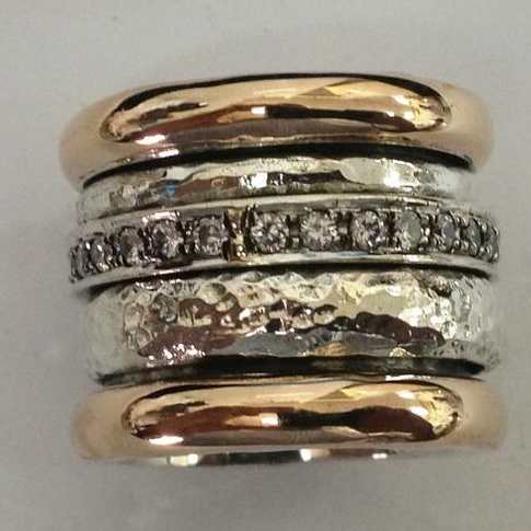 Dicker Vintage Ring aus Goldfarben und Silberfarben