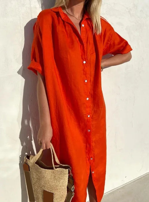 Leandra Blusenkleid aus Leinen, luftig leicht foto 2