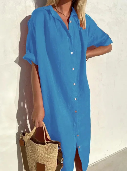 Leandra Blusenkleid aus Leinen, luftig leicht foto 3