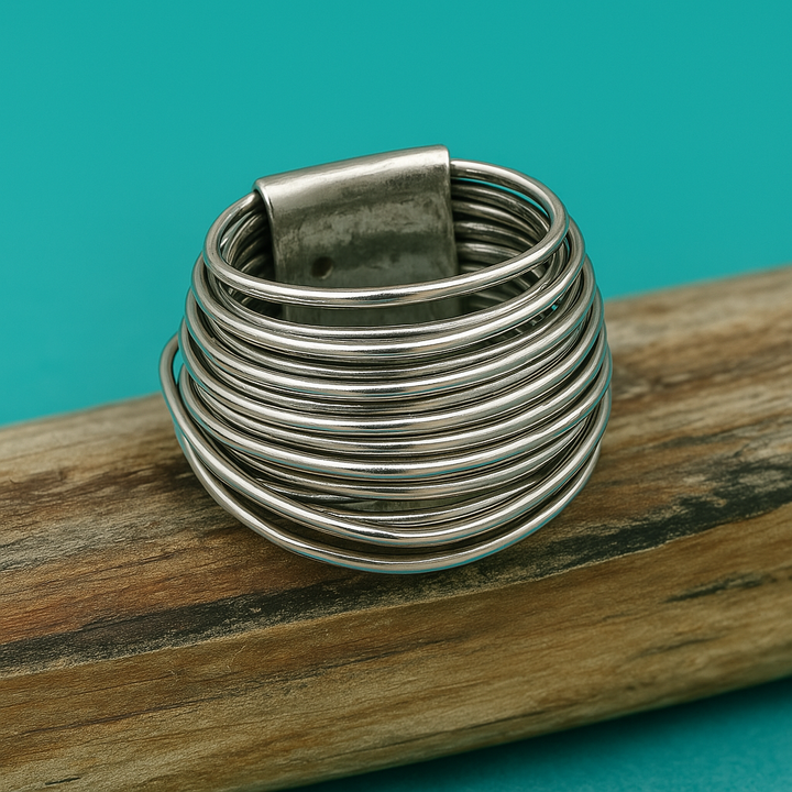 Vintage Lagen Silberfarben Ring