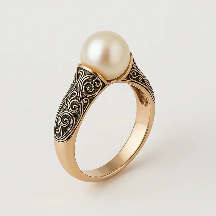 Bague en or Perlenverzierter vintage