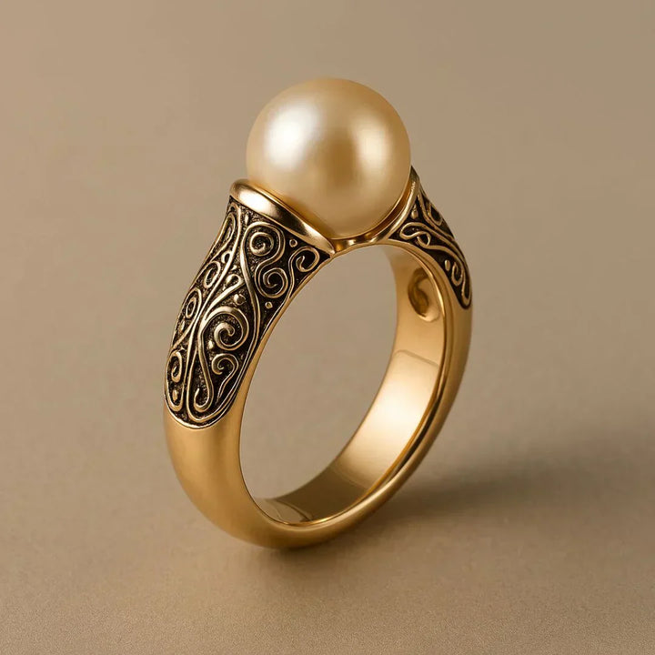 Bague en or Perlenverzierter vintage