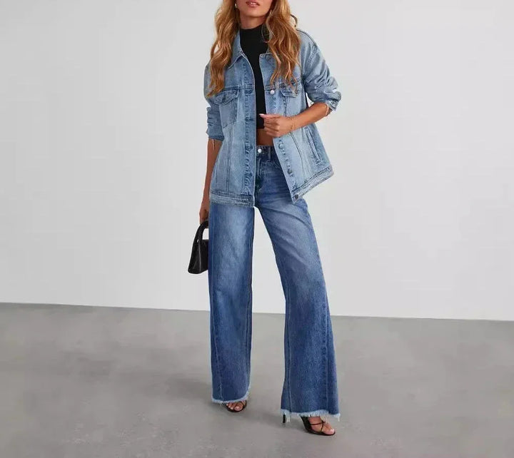 in Grau mit Raw-Hem Jeans (12)