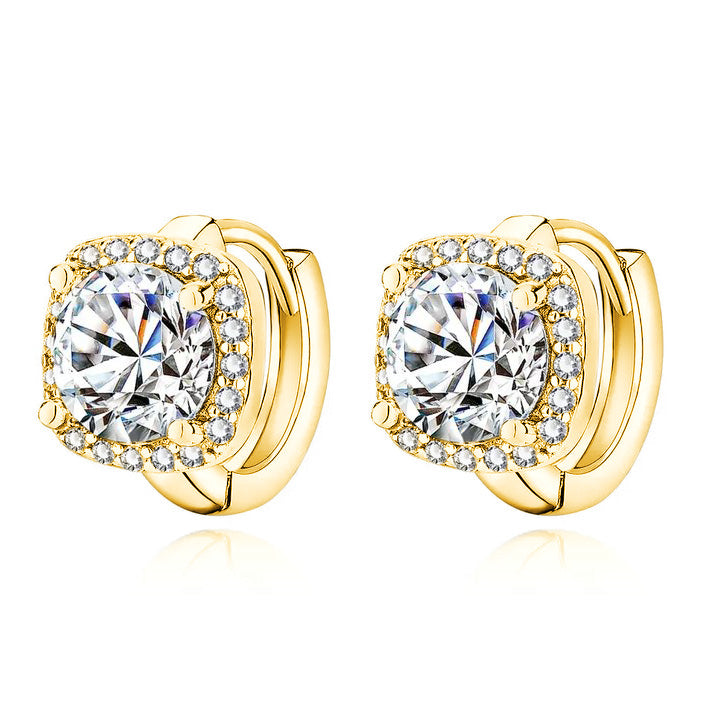 Chic Nadine Goldfarben Quadratische Ohrringe
