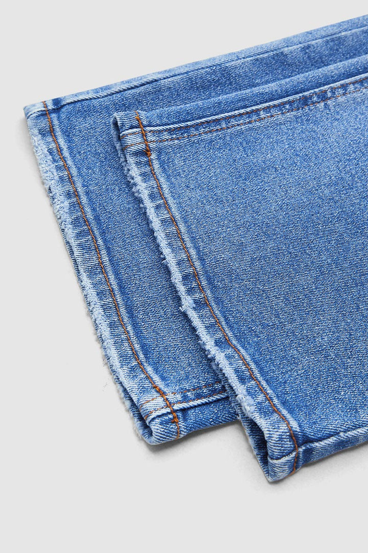 Klassische Damen Jeans mit hohem Bund (10)