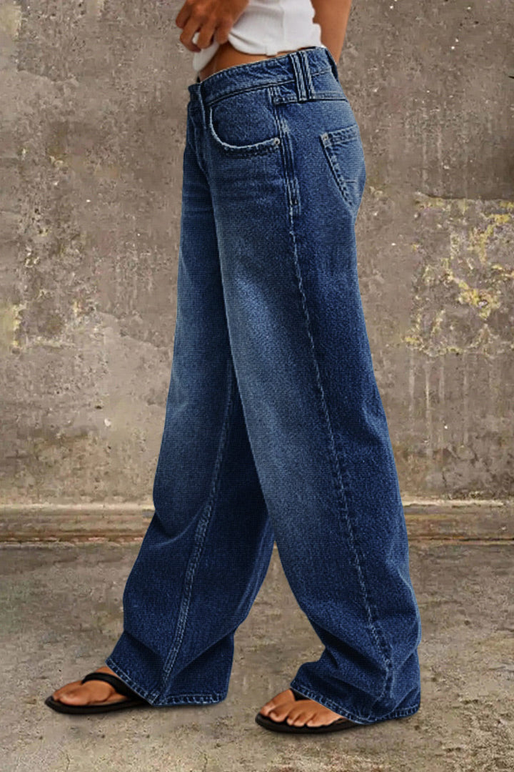 Klassische Damen Jeans mit hohem Bund (13)