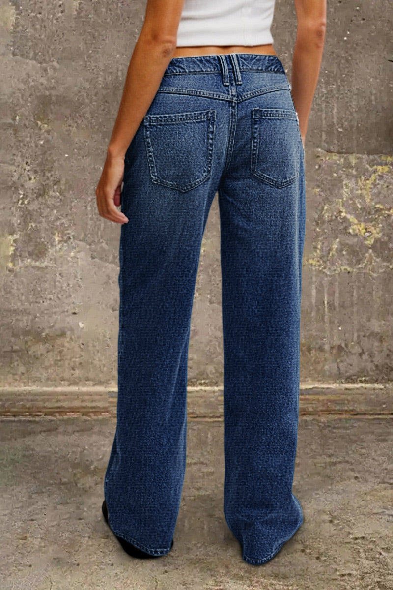 Klassische Damen Jeans mit hohem Bund (14)
