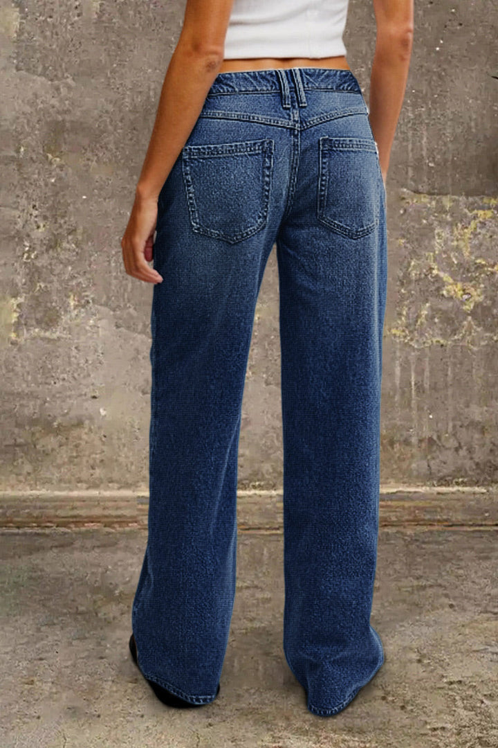 Klassische Damen Jeans mit hohem Bund (14)