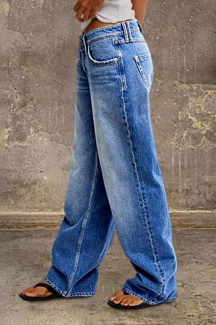 Klassische Damen Jeans mit hohem Bund (2)