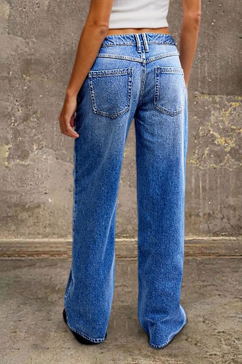 Klassische Damen Jeans mit hohem Bund (3)