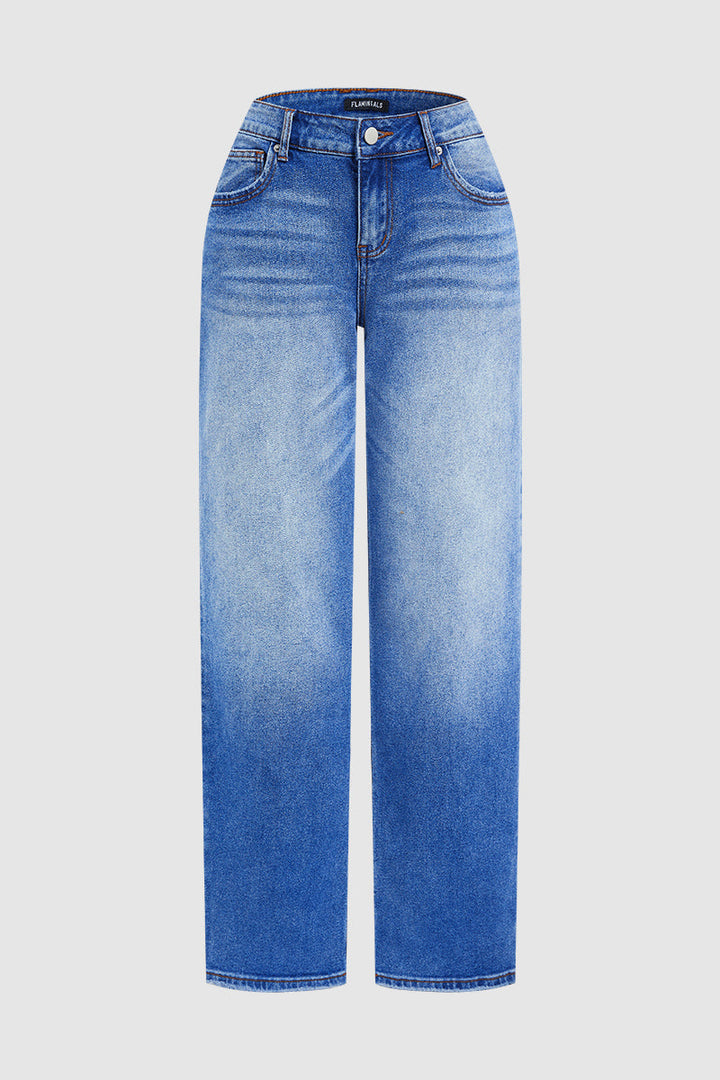 Klassische Damen Jeans mit hohem Bund (5)