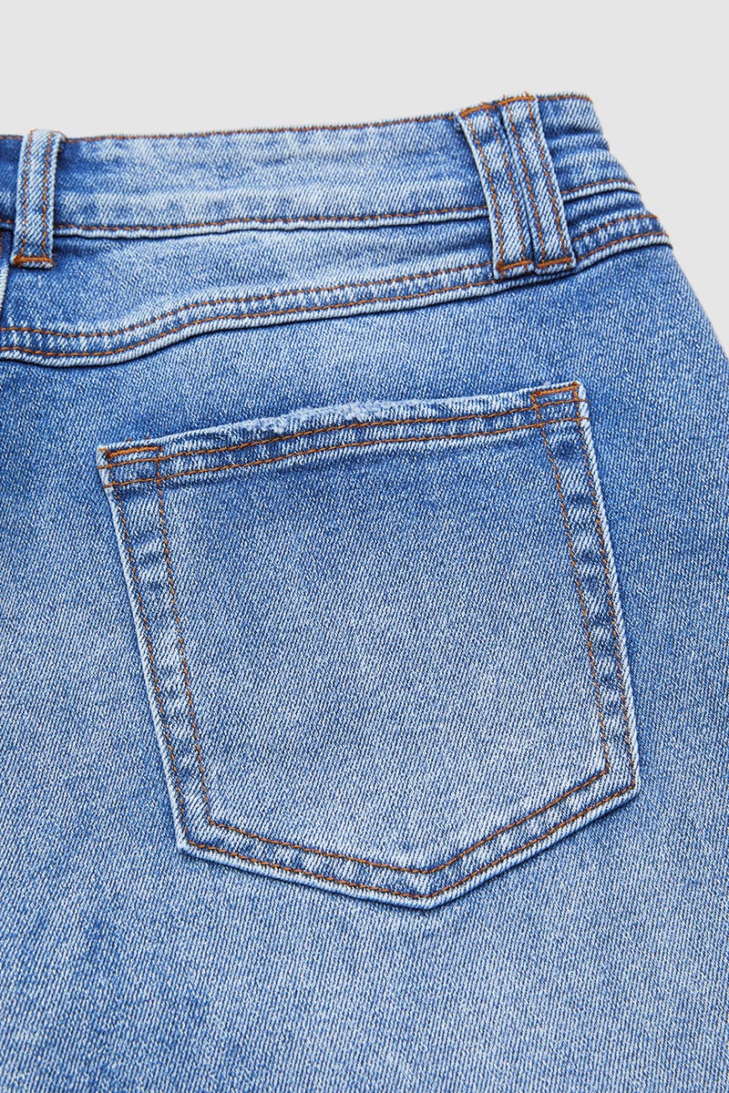 Klassische Damen Jeans mit hohem Bund (9)