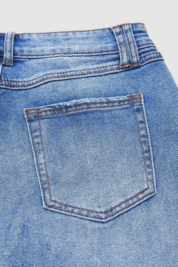 Klassische Damen Jeans mit hohem Bund (9)