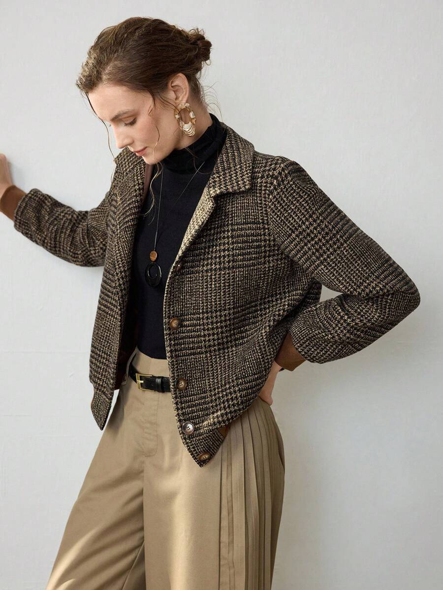 Klassische Damen Kurze Jacke für Herbst (2)