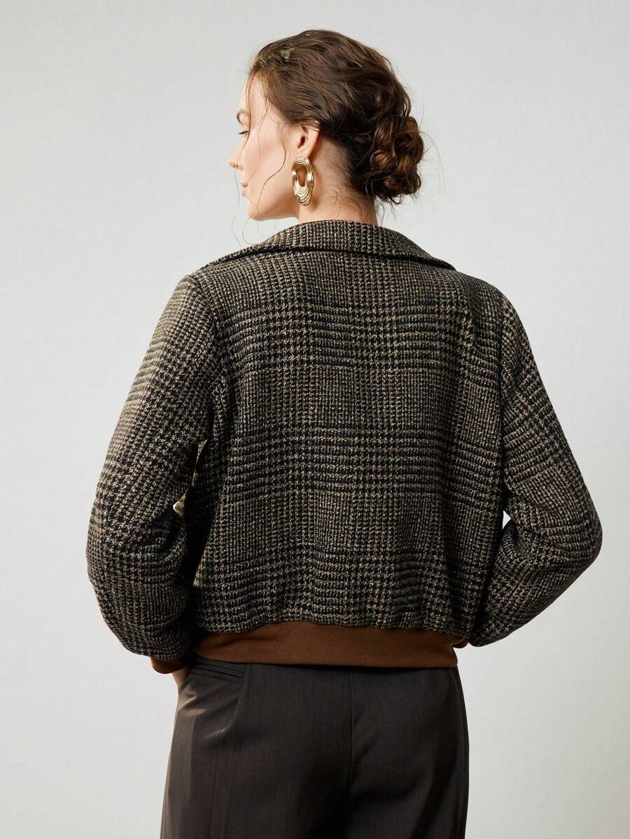 Klassische Damen Kurze Jacke für Herbst (4)