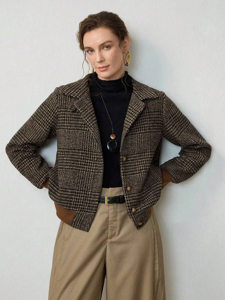 Klassische Damen Kurze Jacke für Herbst (6)