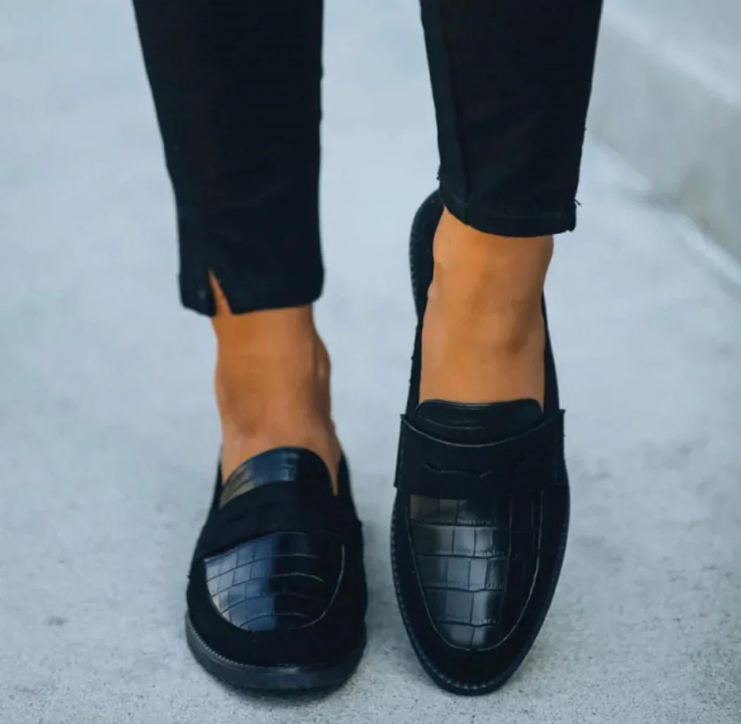 Klassische Damen Loafer mit strukturierter Oberfläche