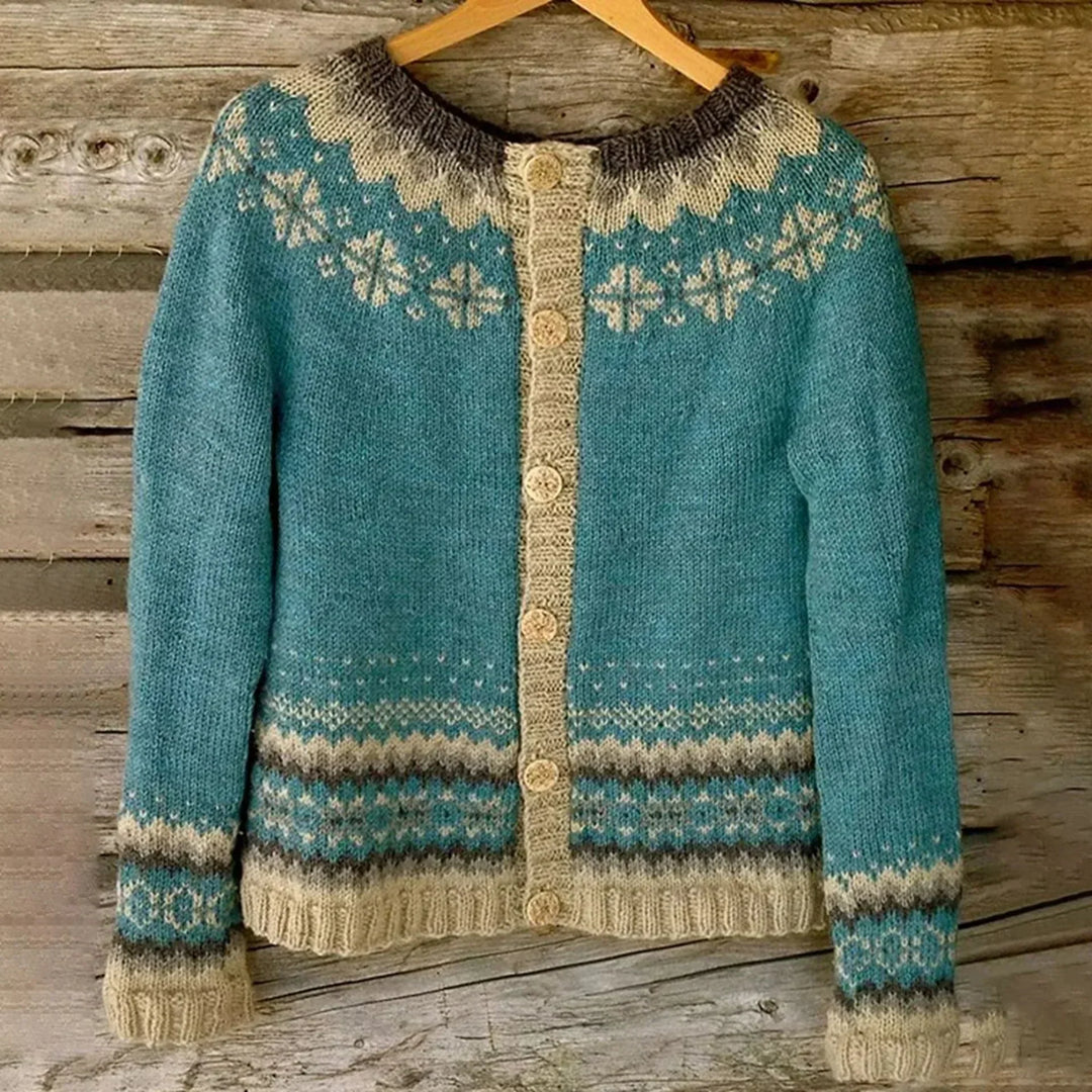 Klassische Damen Strickjacke für jeden Tag in Blau