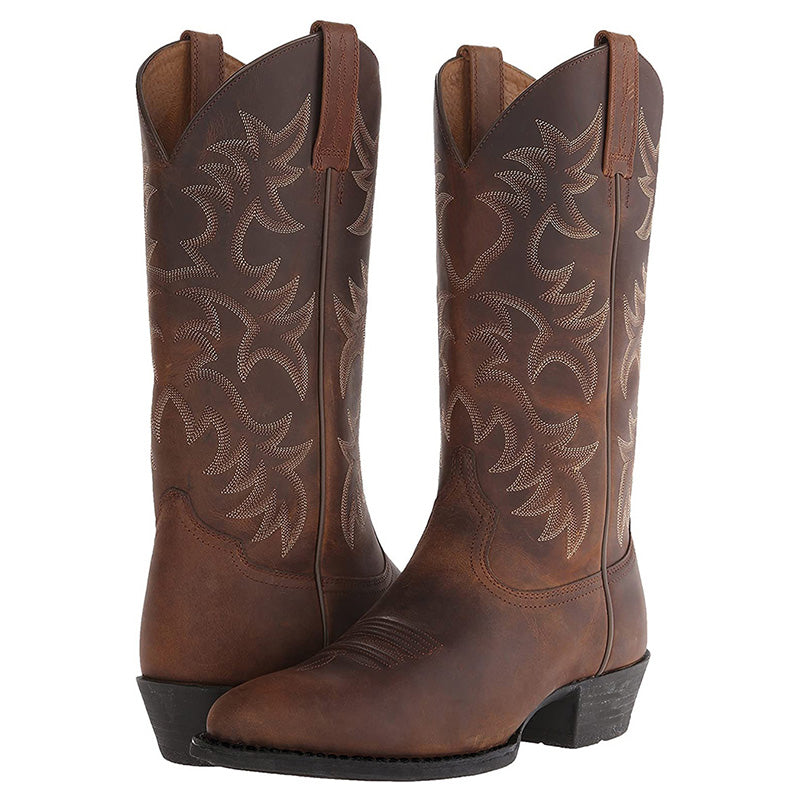 Klassische Damen Winterstiefel im Westernstil in Schwarz 11