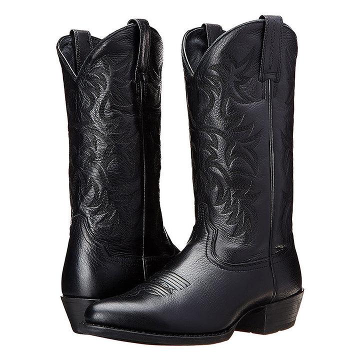 Klassische Damen Winterstiefel im Westernstil in Schwarz 2