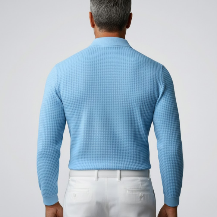 Klassischer Herren Pullover mit Polokragen für Herbst (7)