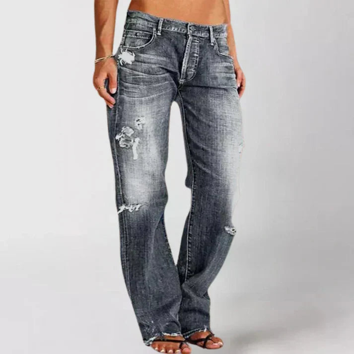 Komfortable Damen Jeans mit eleganter Passform in Grau