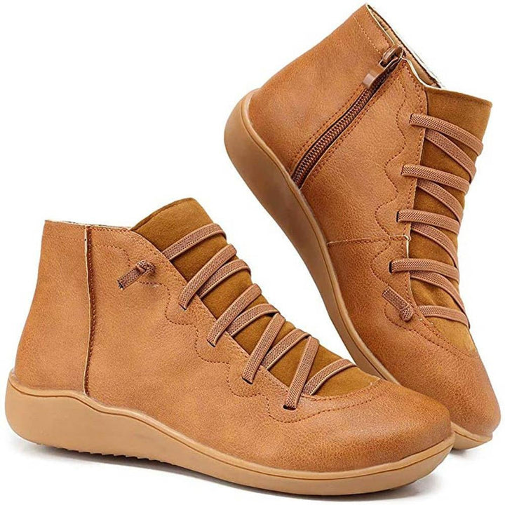 Komfortable Damen Stiefeletten für den Herbst in Braun