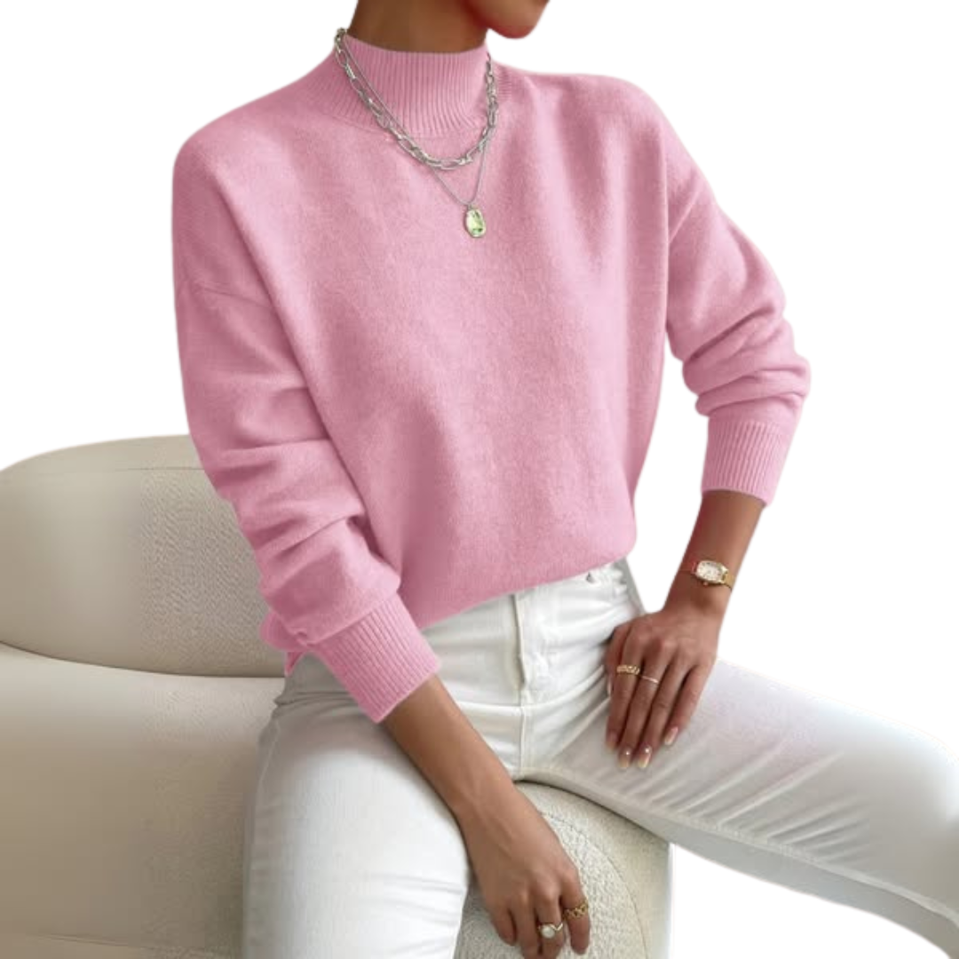 Komfortable Damen Strickjacke aus Baumwolle mit Polokragen